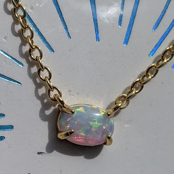 Ettika Koyocera Opal Necklace 18k Plated Gold NEW - Picture 8 of 11